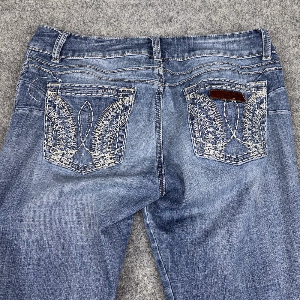 Wrangler Bootcut Jeans Women's‎ 7/8 Western Faded Flare 32x31 Medium Wash Blue - Picture 6 of 12